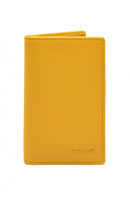 GENUINE LEATHER YELLOW CARD HOLDER