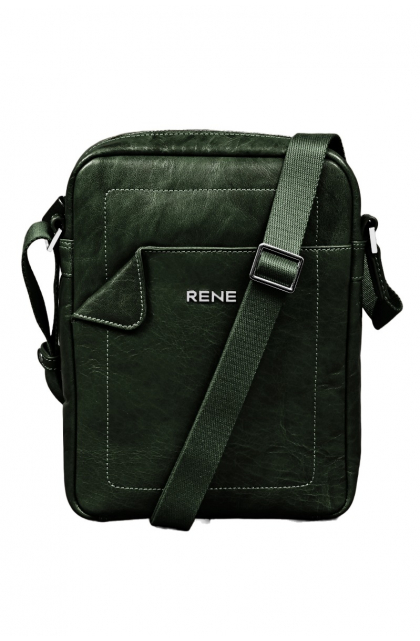 GENUINE LEATHER BOTTLE GREEN SLING BAG