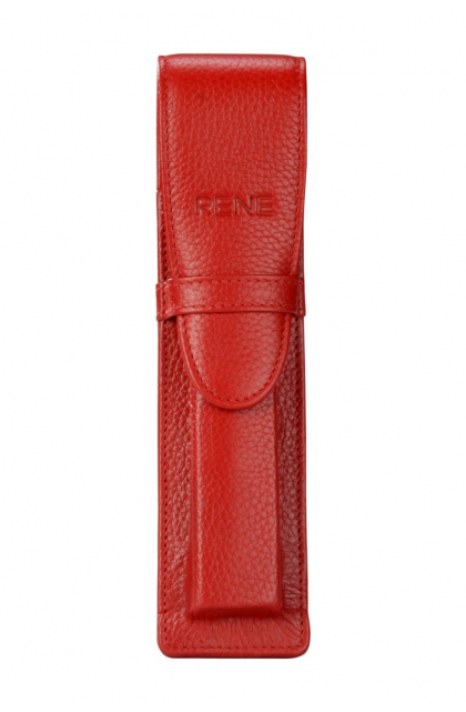 Genuine Leather Red Pen Case