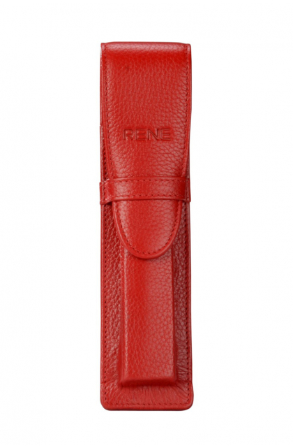 Genuine Leather Red Pen Case