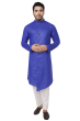 BLUE ASYMMETRIC COTTON LONG KURTA