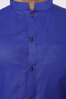 BLUE ASYMMETRIC COTTON LONG KURTA