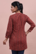 Maroon Cotton Ajrak Kurti