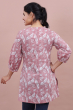 Pink Cotton Printed Kurti