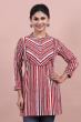 Red Cotton Printed Kurti