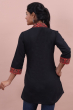 Black & Red Cotton Printed Kurti