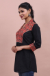 Black & Red Cotton Printed Kurti