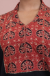 Black & Red Cotton Printed Kurti