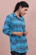 Blue Ikkat Tunic