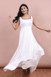 White Chanderi Long Dress
