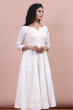 White Chanderi Exclusive Long Dress