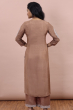Dark Beige Exclusive Muslin Pant Set