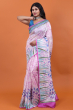 Pink Batik Silk Saree