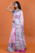 Pink Batik Silk Saree
