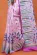 Pink Batik Silk Saree