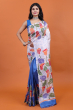 Blue Batik Silk Saree