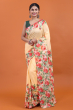 Yellow Chanderi Digital Print Saree