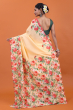 Yellow Chanderi Digital Print Saree