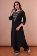 Black Exclusive Maslin Pant Set