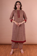 RED Printed Cotton Pant Set