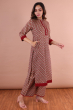 RED Printed Cotton Pant Set