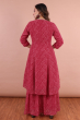 Red Exclusive Chiffon Printed Sharara Set
