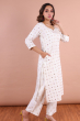 White Exclusive Chanderi Pant Set