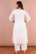 White Exclusive Chanderi Pant Set
