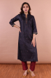 Black Exclusive Tussar Long Kameez