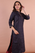 Black Exclusive Tussar Long Kameez
