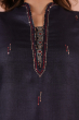Black Exclusive Tussar Long Kameez