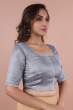 Grey Jaquard Woven Blouse