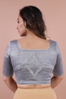 Grey Jaquard Woven Blouse