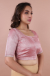 Pink Jaquard Woven Blouse