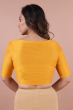 Yellow Cotton Slub Solid Blouse