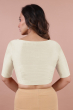 Cream Cotton Slub Solid Blouse