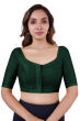 Green Cotton Slub Blouse