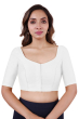White Cotton Slub Blouse