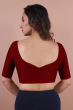 Red Cotton Slub Blouse