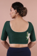 Green Cotton Tussar Embroidered Blouse