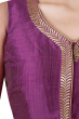 Purple Dupion Silk Embroidered Blouse
