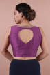 Purple Dupion Silk Embroidered Blouse