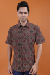 Multicolor Cotton Printed Ajrak Half Shirt