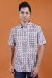 Multi Coloured Linen Printed Half Shirt
