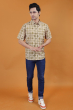 Green Digital Printed Half Shirt
