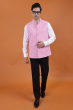 Pink Cotton Ethnic Jacket