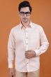 Orange Linen Full Shirt