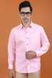 Pink Linen Full Shirt