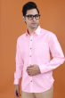 Pink Linen Full Shirt