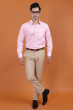 Pink Linen Full Shirt